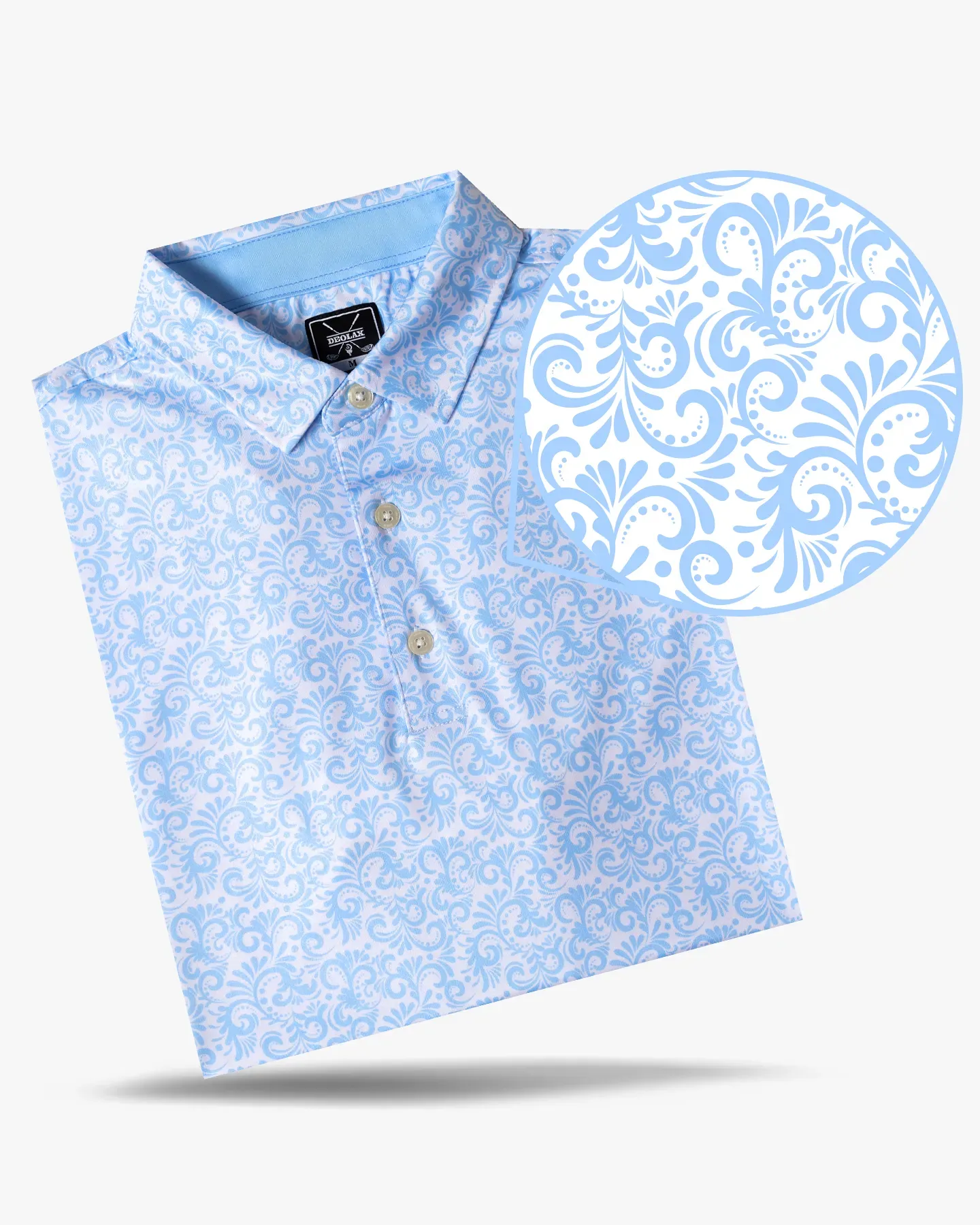 Paisley Blue Polo - Deolax