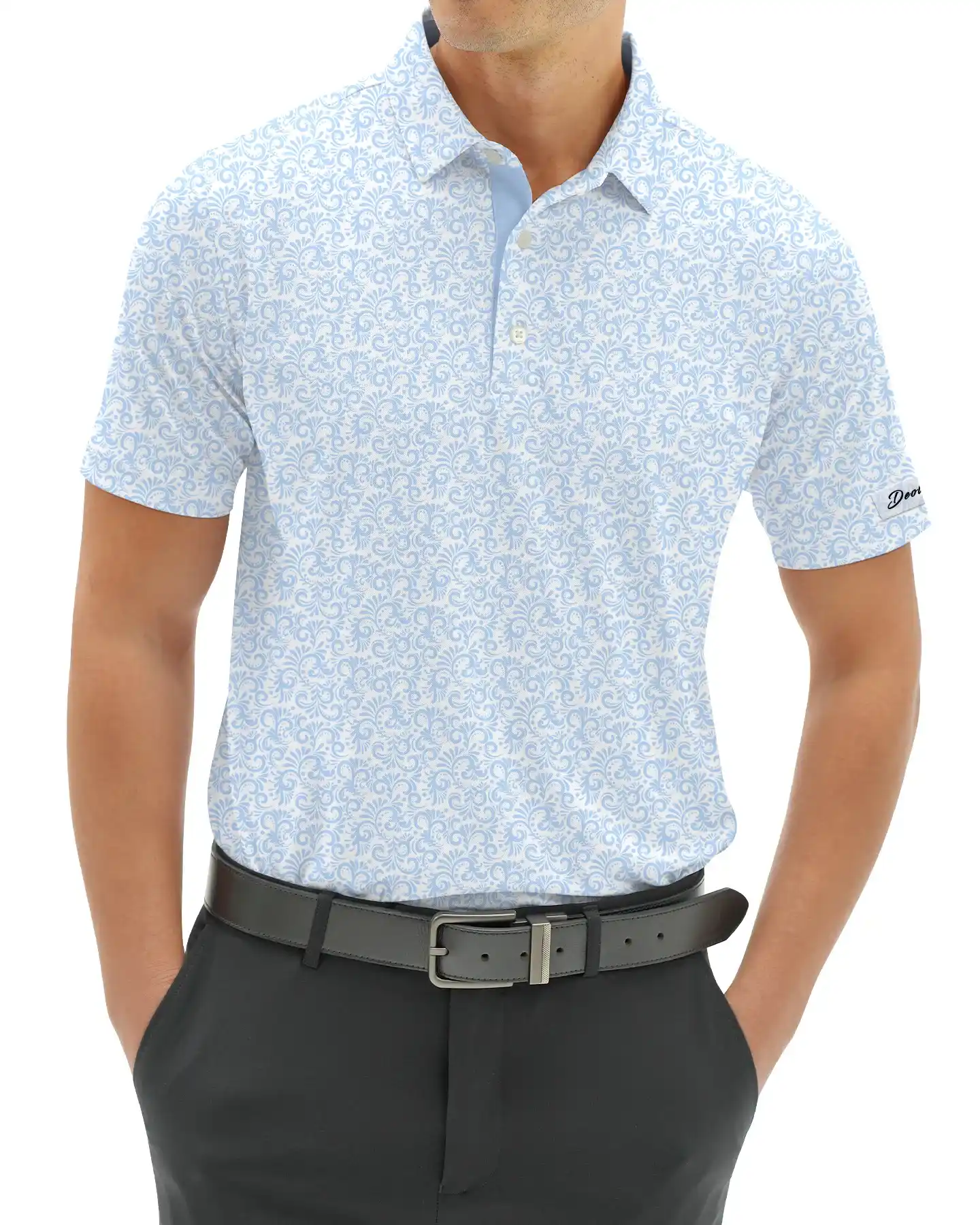 Paisley Blue Golf Polo - Deolax