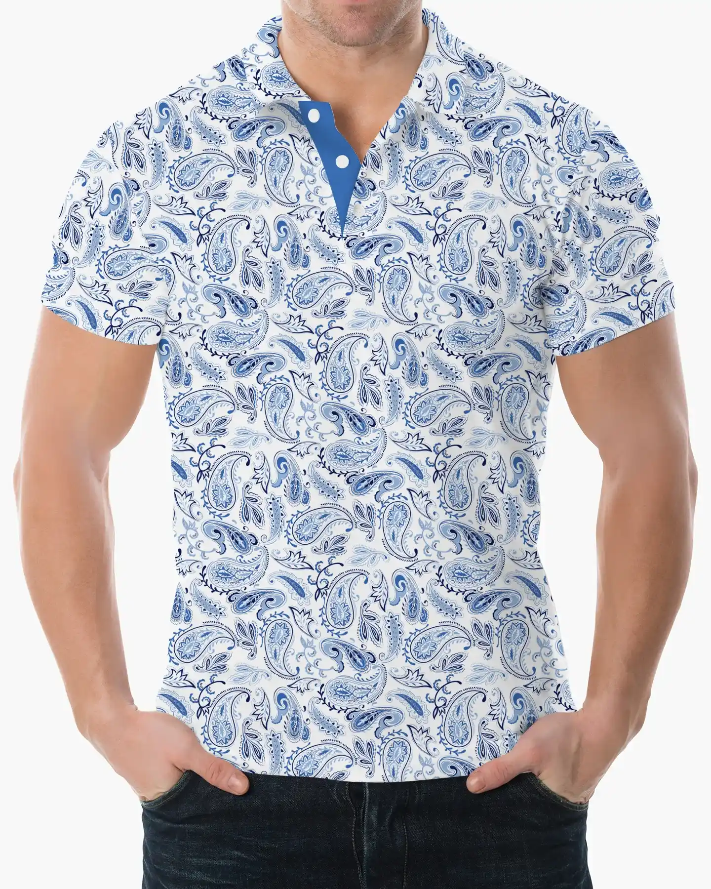 Paisley Lisle Polo - Deolax