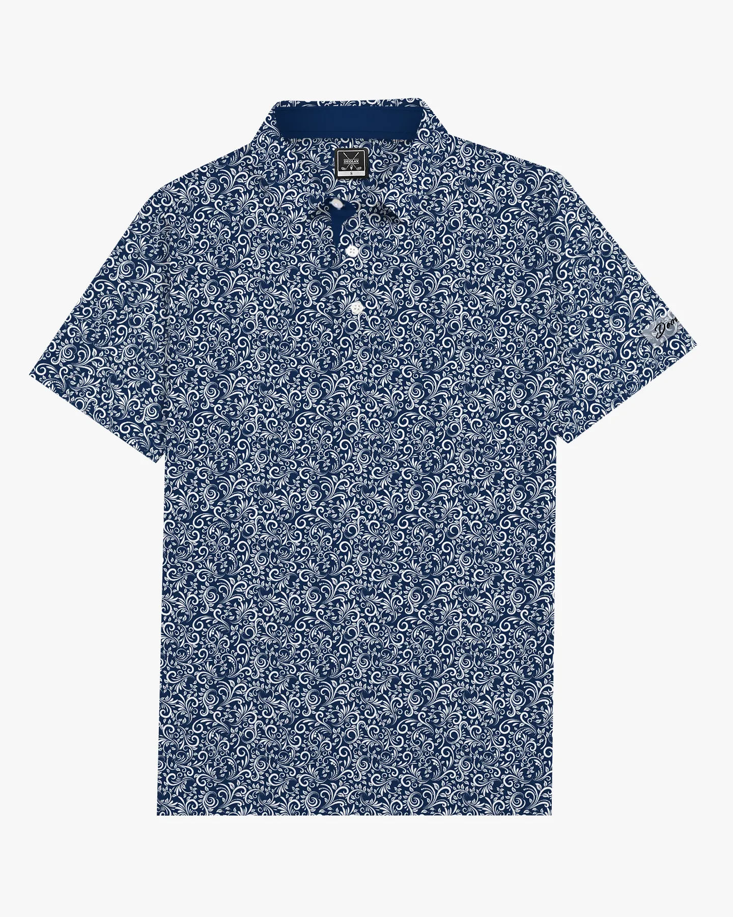 Paisley Polo - Navy