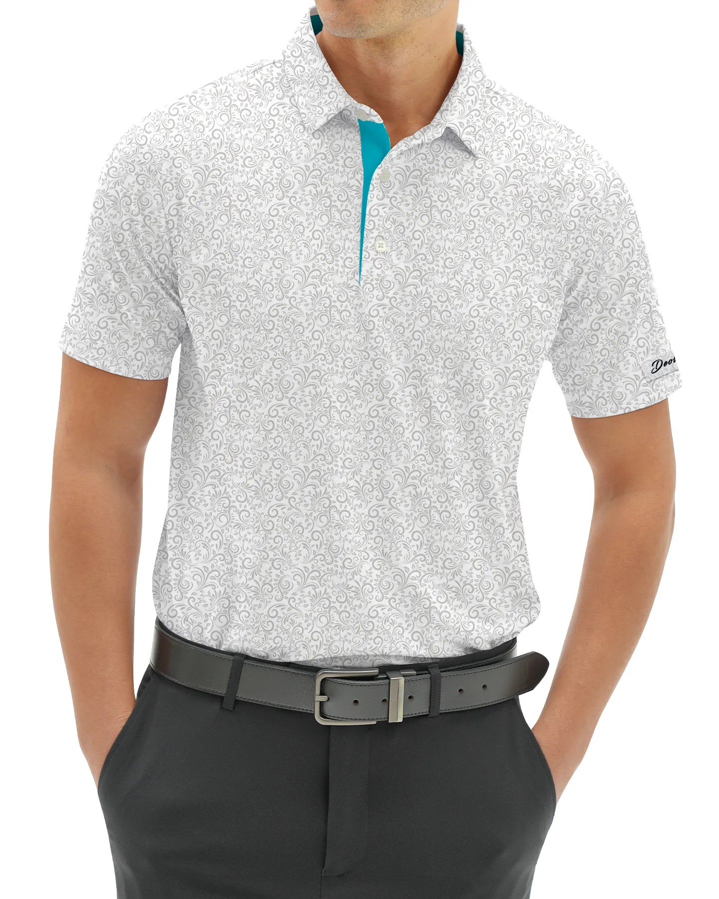 Paisley Polo - Grey