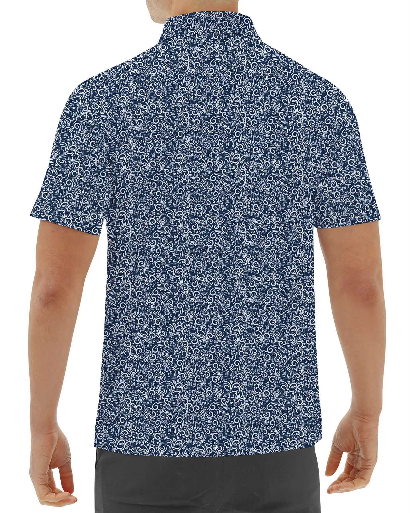Paisley Polo - Navy
