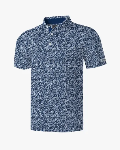 Paisley Polo - Navy