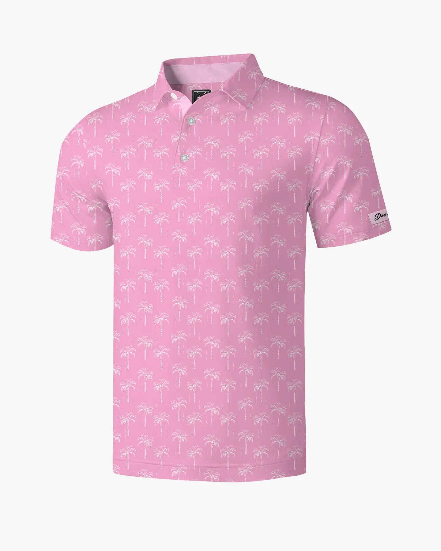 Palm Pink Golf Shirt - Deolax