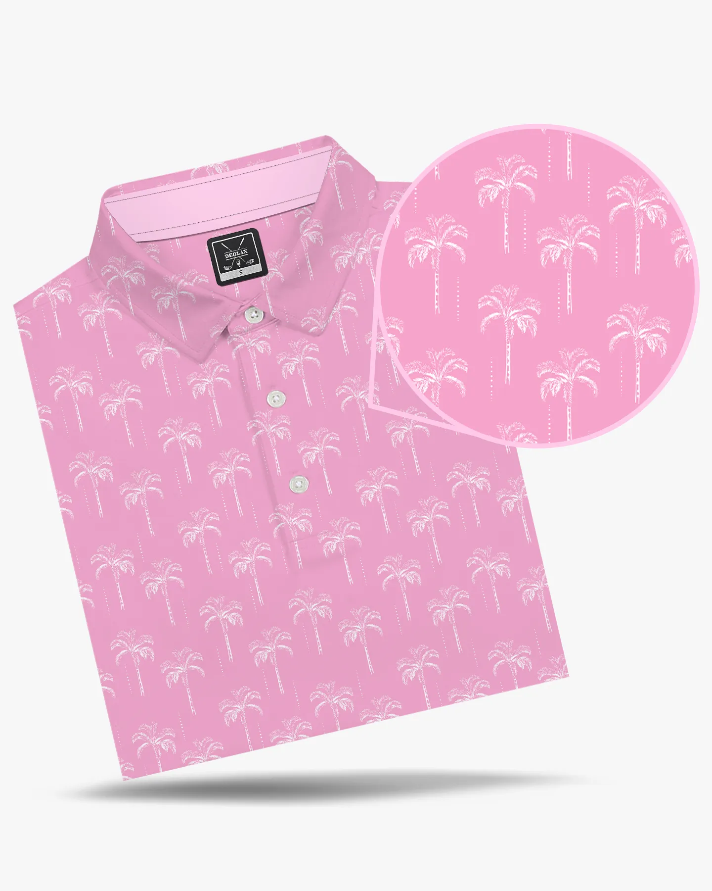 Palm Pink Golf Shirt - Deolax