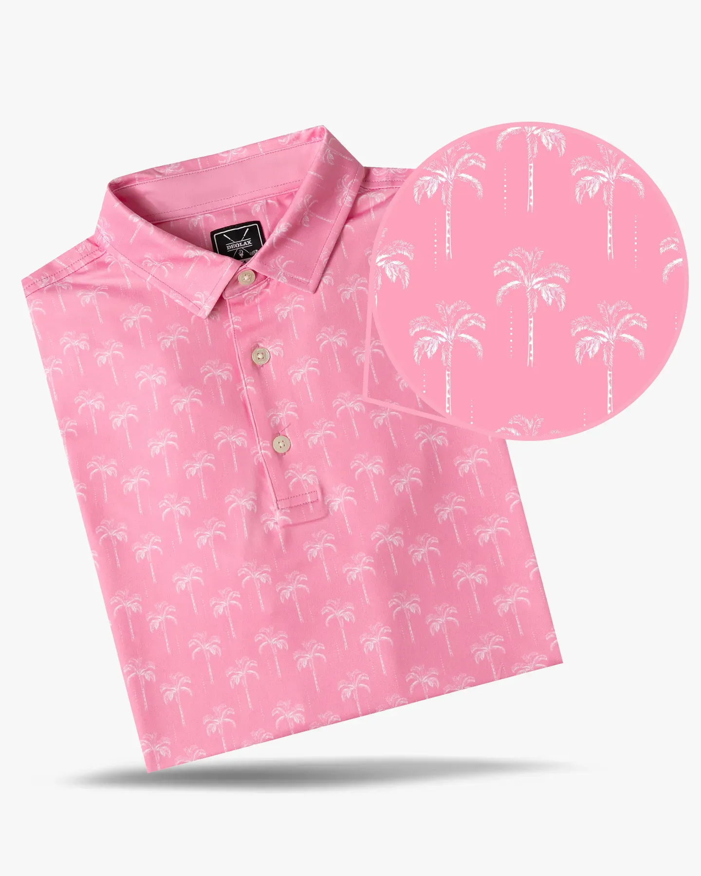 Palm Pink Golf Shirt - Deolax