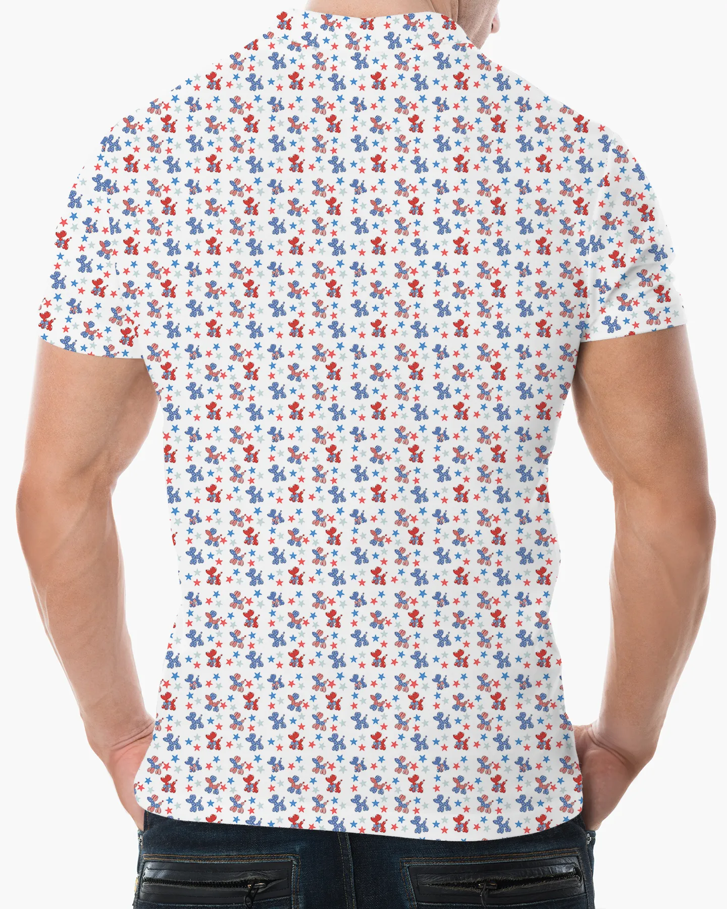 Patriotic Balloon Dog Polo - Deolax