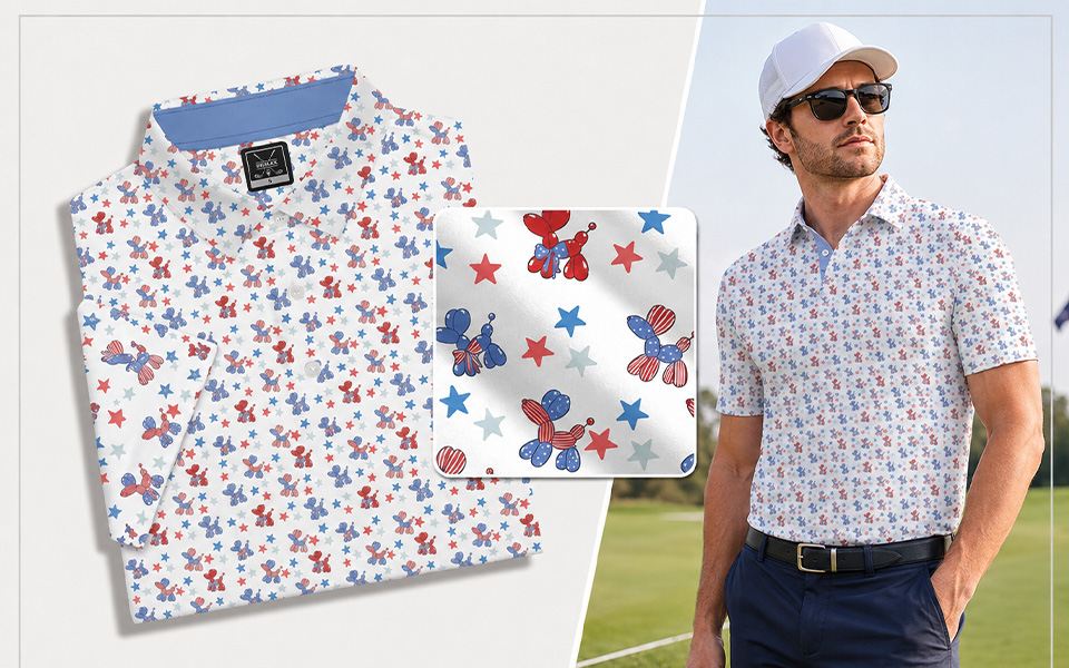 Patriotic Balloon Dog Polo