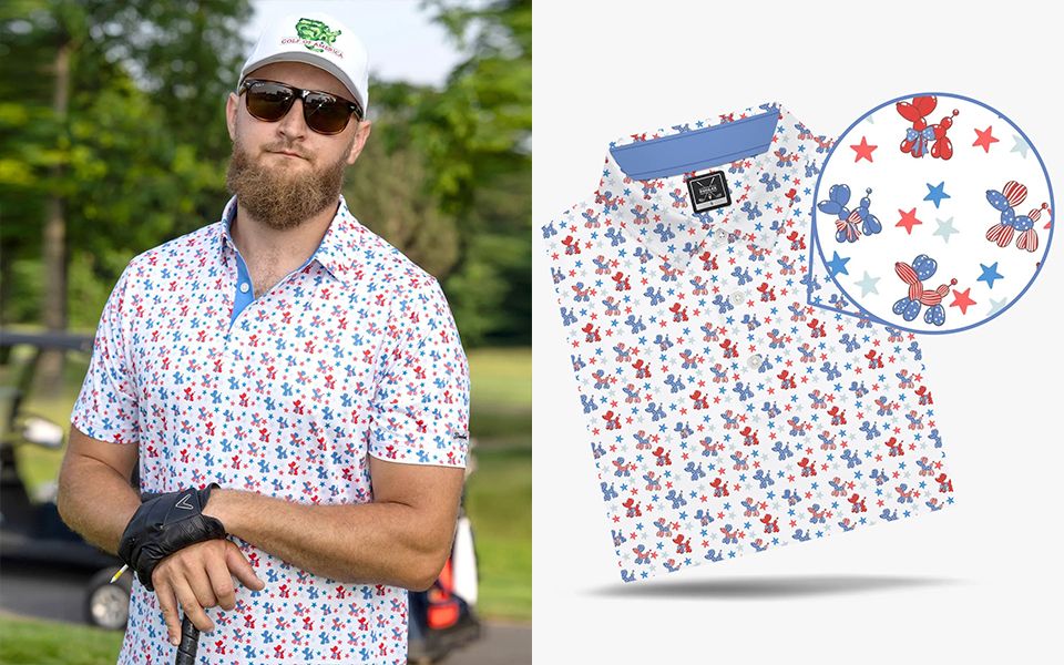 Patriotic Balloon Dog Polo