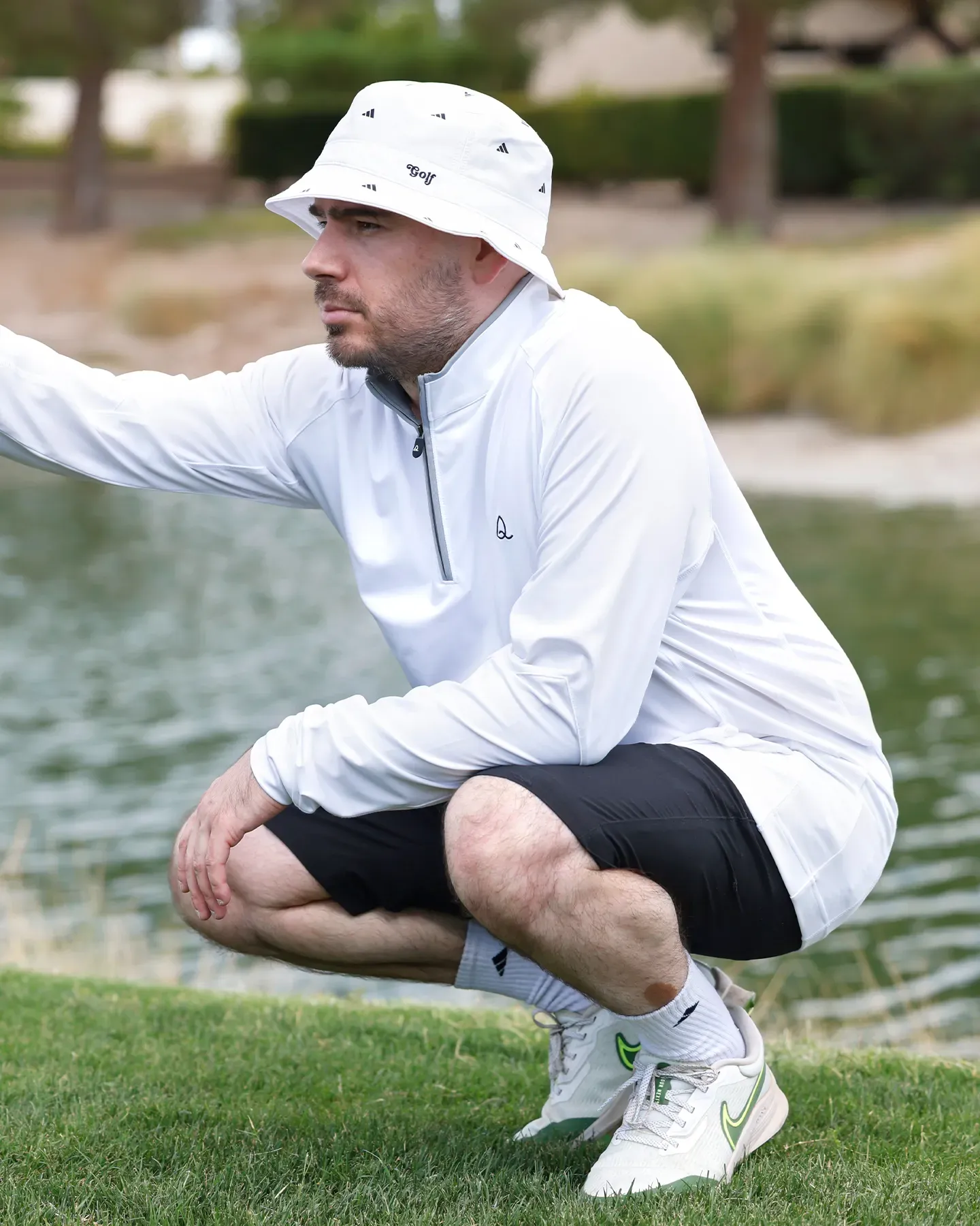 Performance Pocket 1/4 Zip Pullover - White