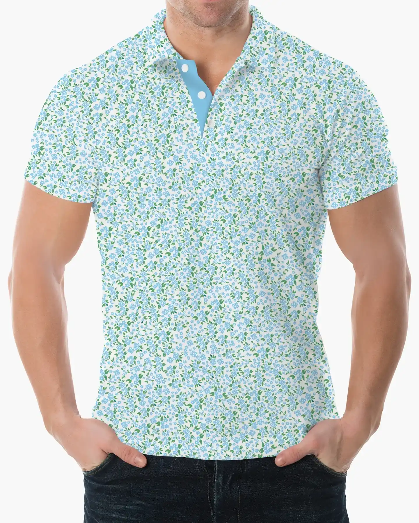 Petal Party Printed Polo - Deolax