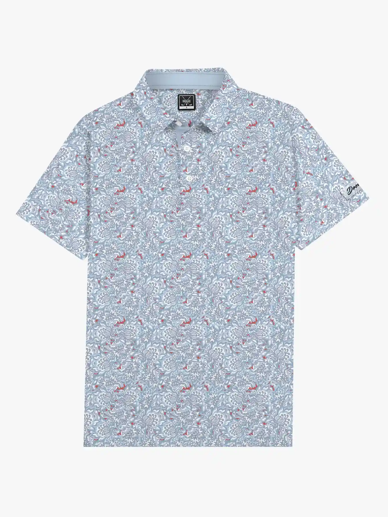 Pietro Men's Gray Paisley Polo - Deolax