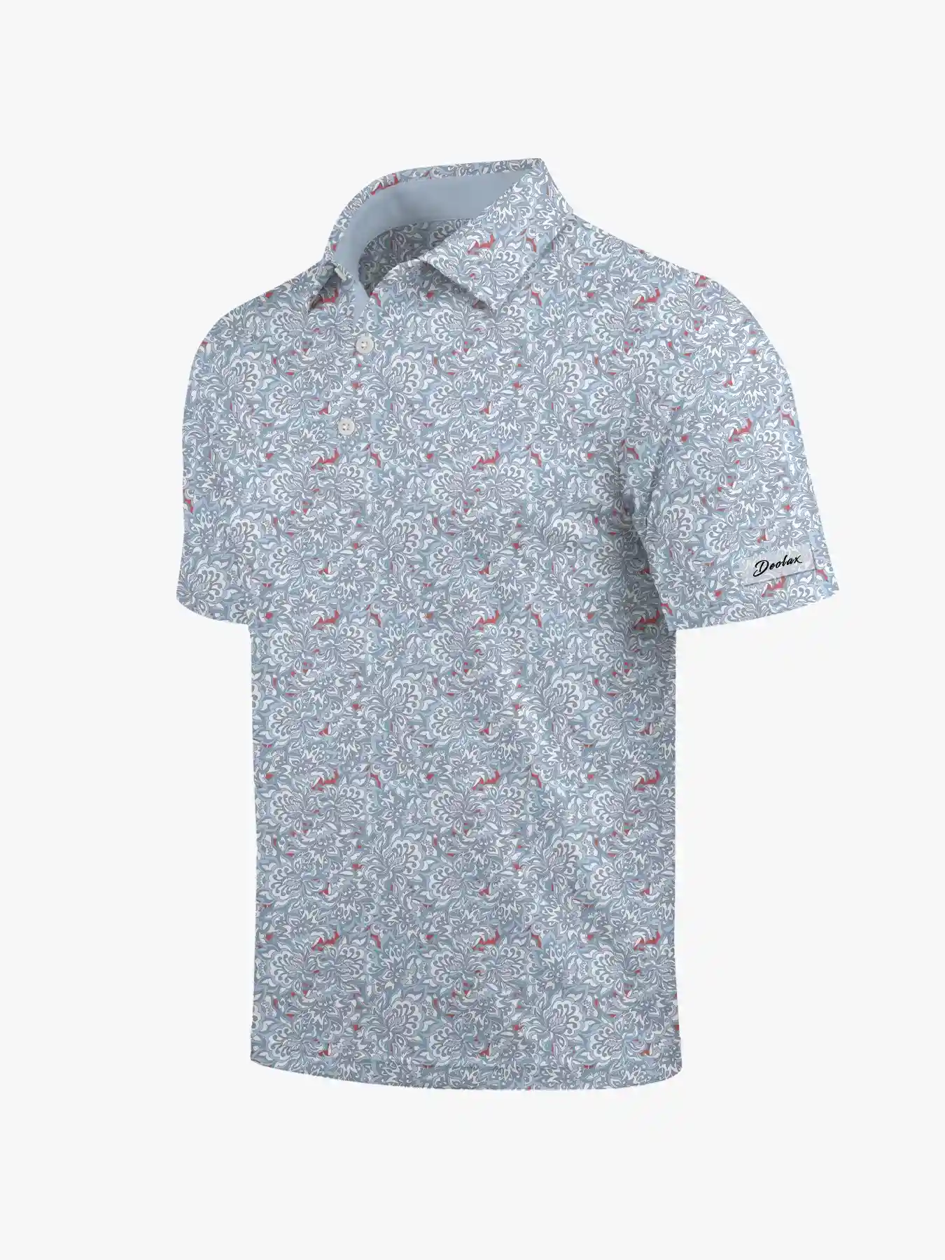 Pietro Men's Gray Paisley Polo - Deolax