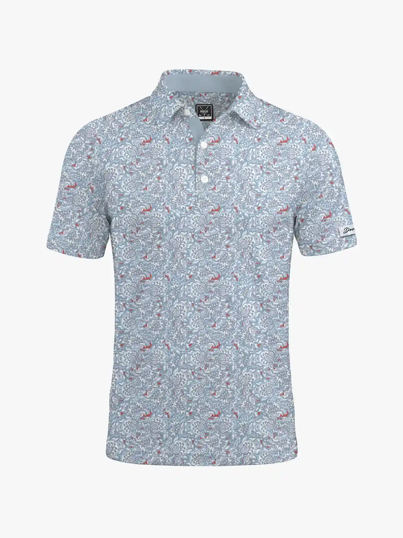 Pietro Men's Gray Paisley Polo - Deolax