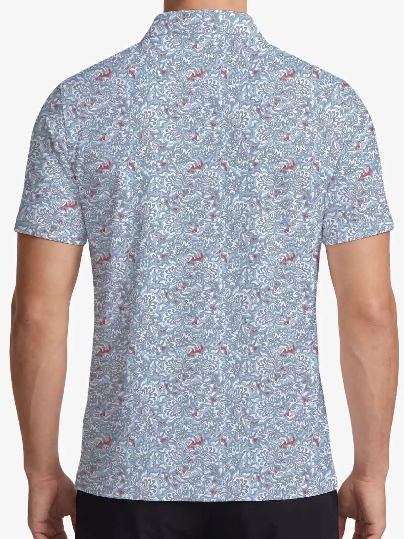 Pietro Men's Gray Paisley Polo - Deolax