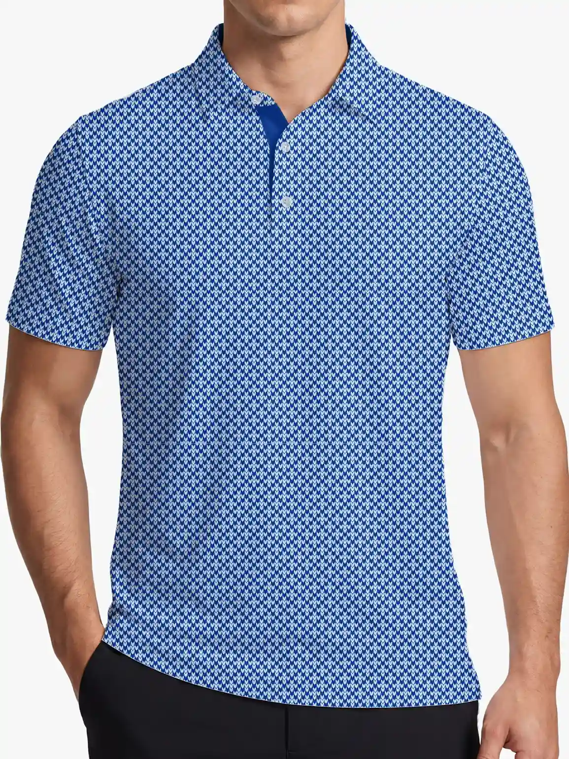 Pinehurst Matrix Blue Polo - Deolax