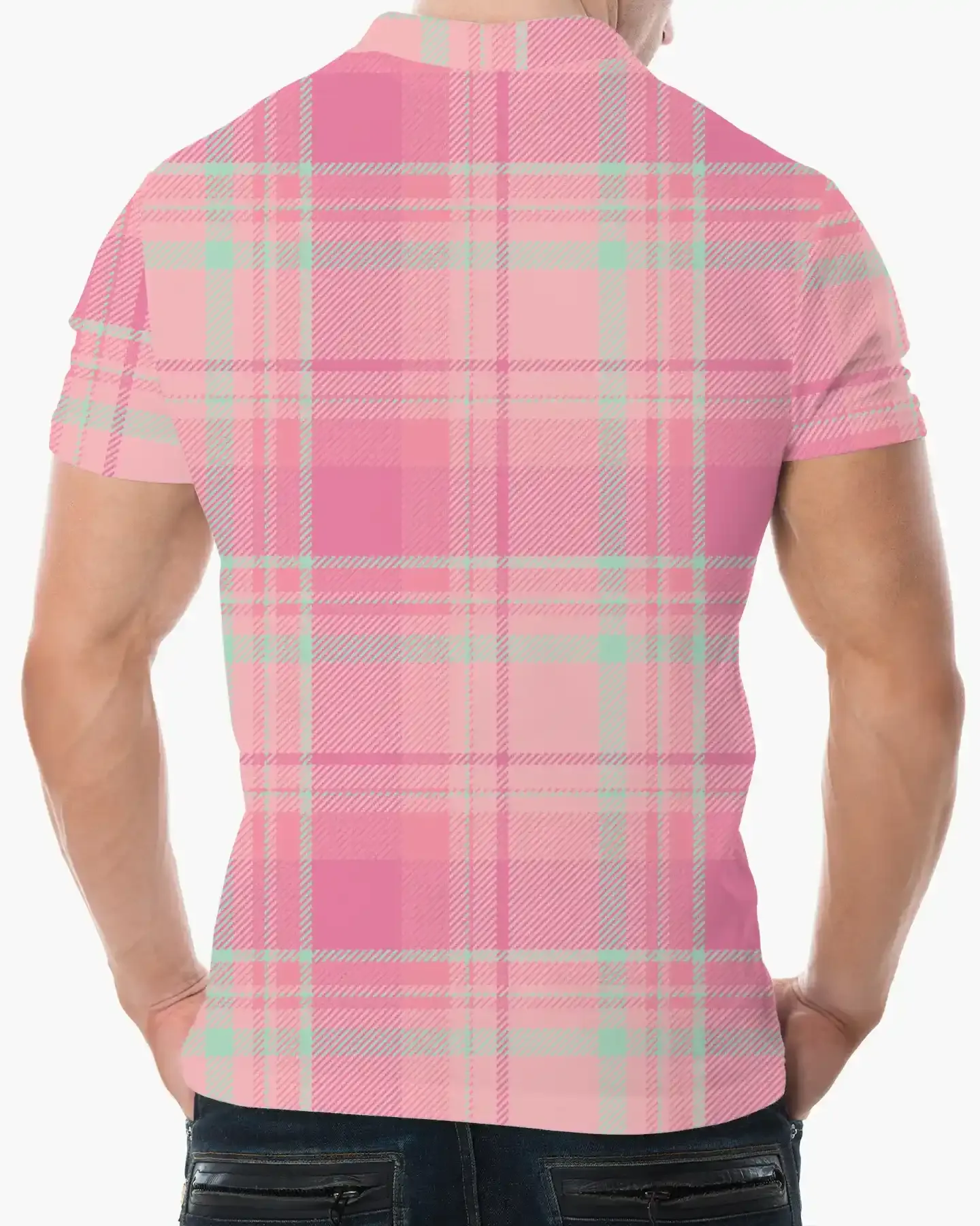 Pink Checkered Polo - Deolax