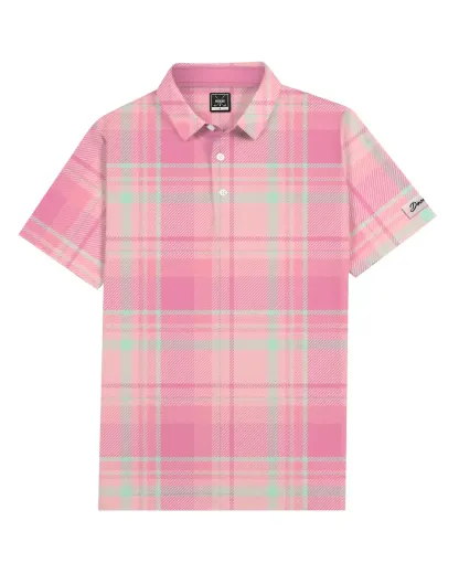 Pink Checkered Polo - Deolax