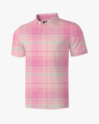 Pink Checkered Polo - Deolax