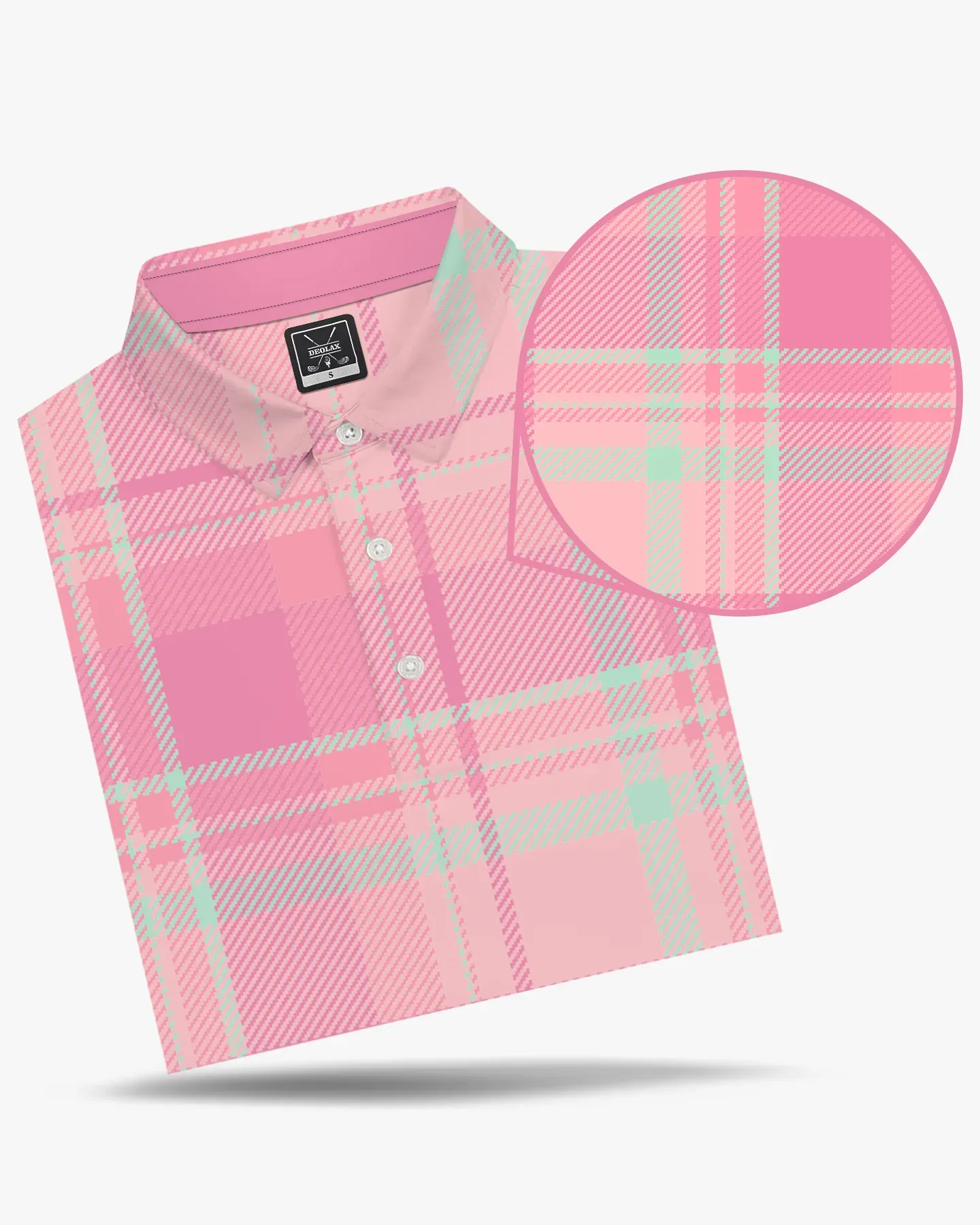 Pink Checkered Polo - Deolax