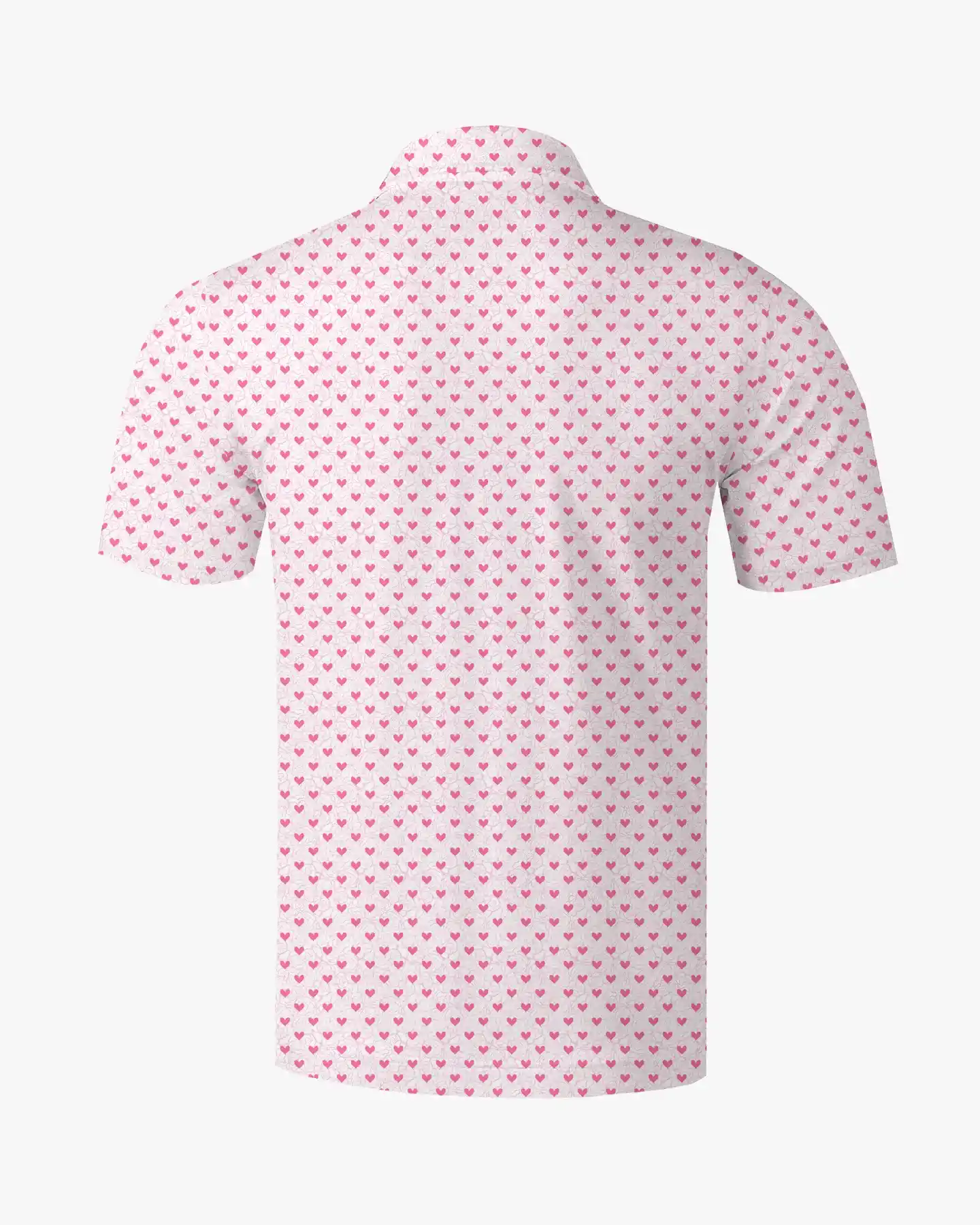 Pink Heart Floral Polo - Deolax
