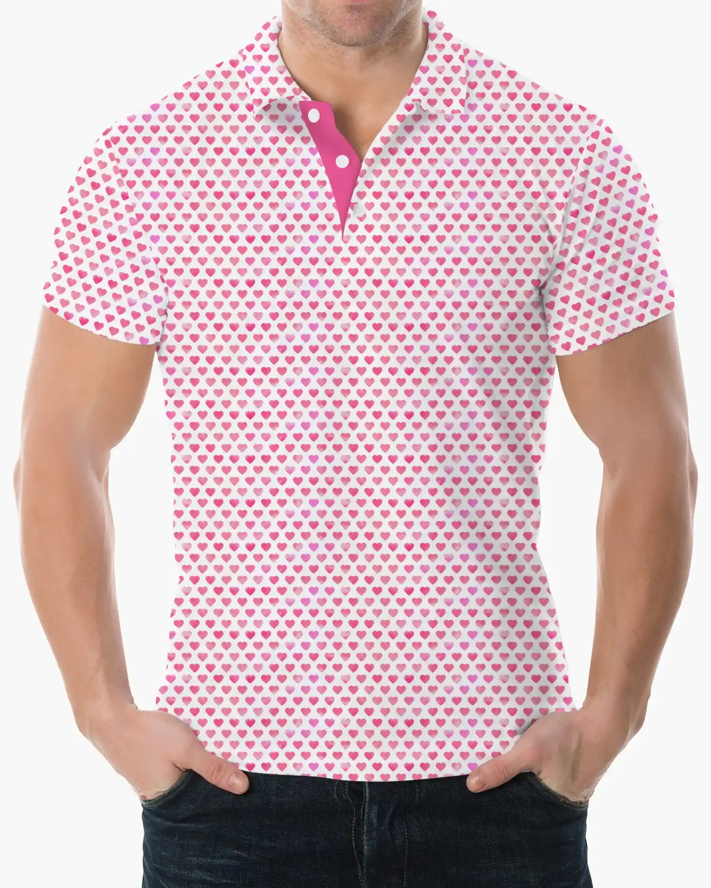 Pink Hearts Polo - Deolax