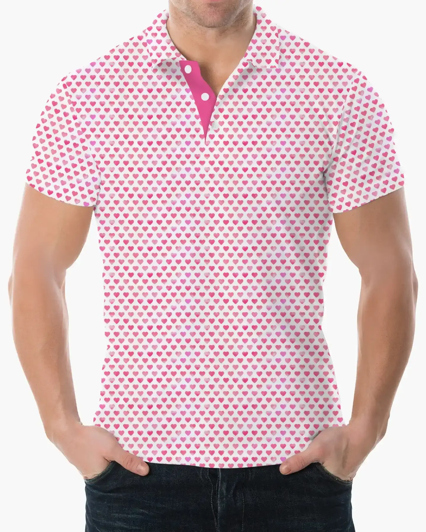 Pink Hearts Polo - Deolax
