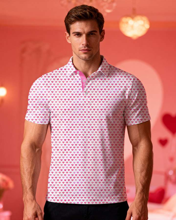Pink Hearts Polo
