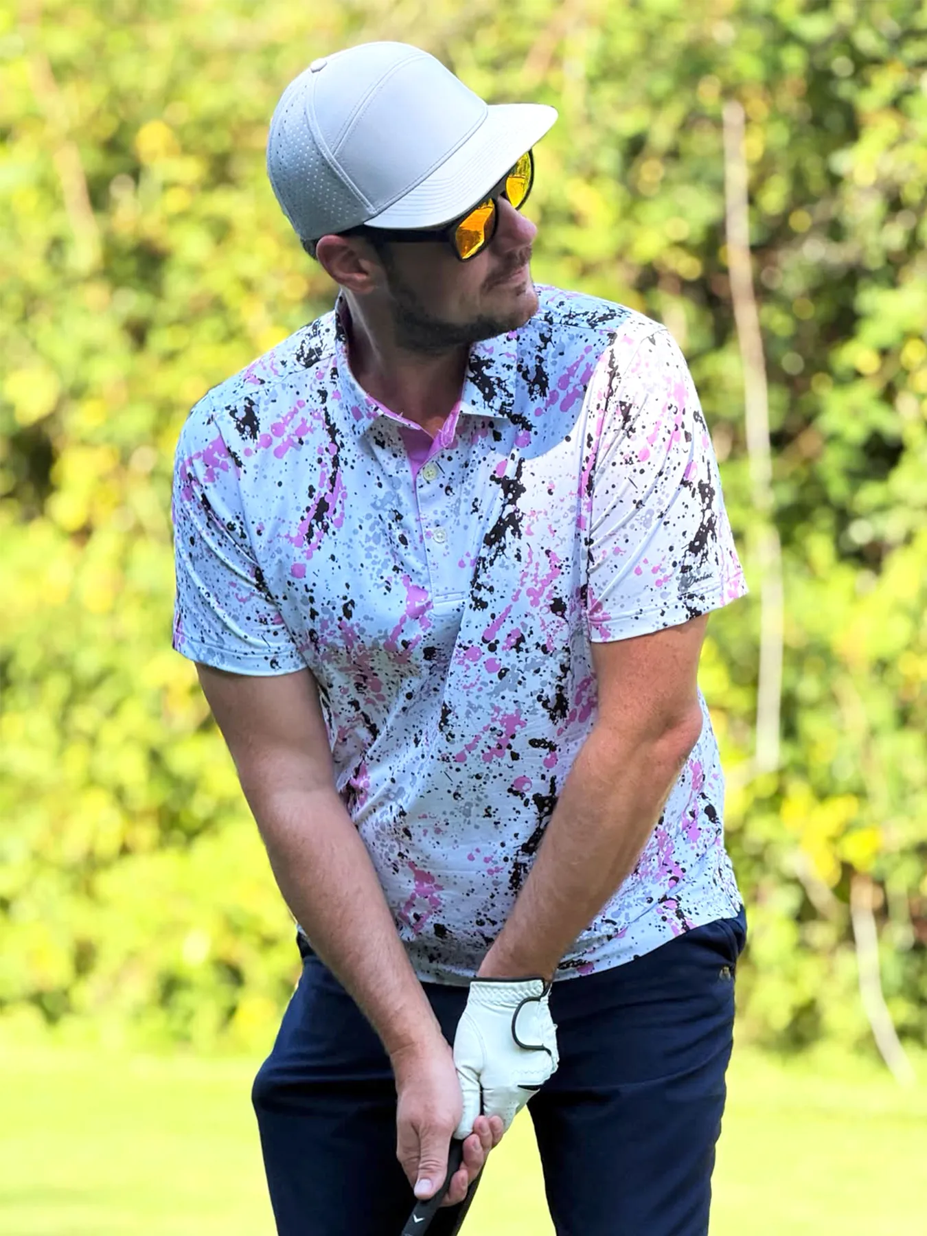 Pink Urban Splatter Polo