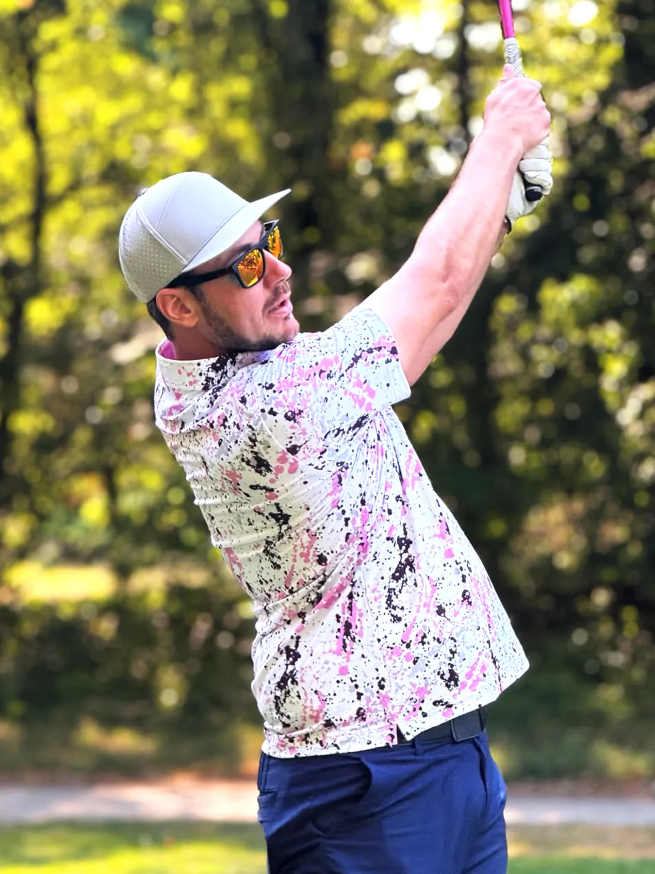 Pink Urban Splatter Polo
