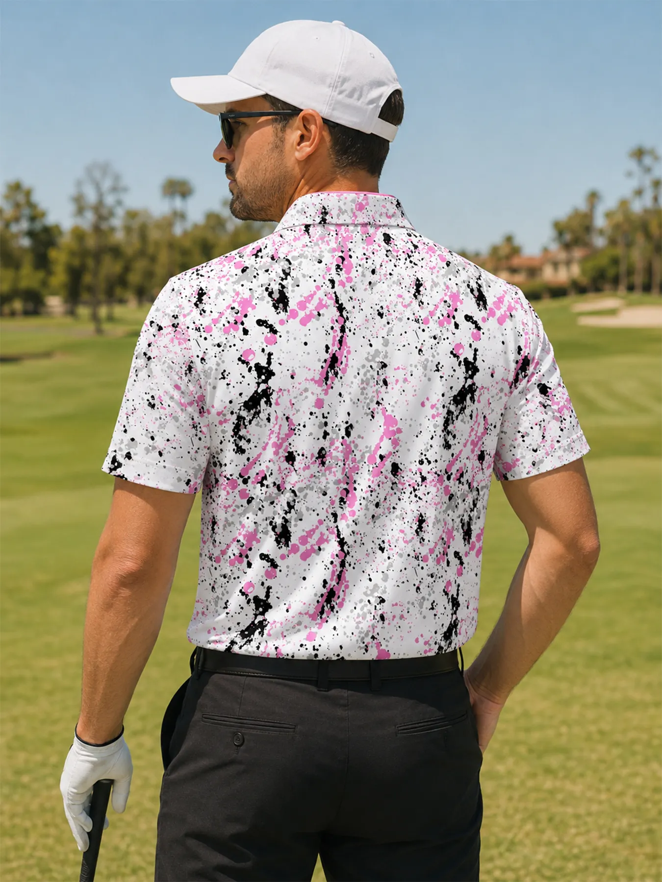 Pink Urban Splatter Polo