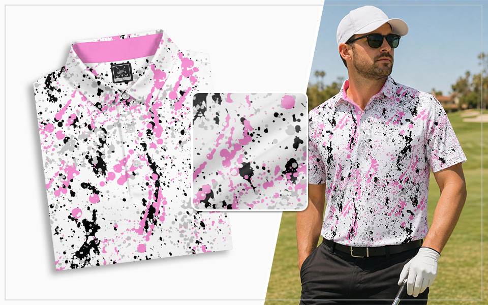 Pink Urban Splatter Polo