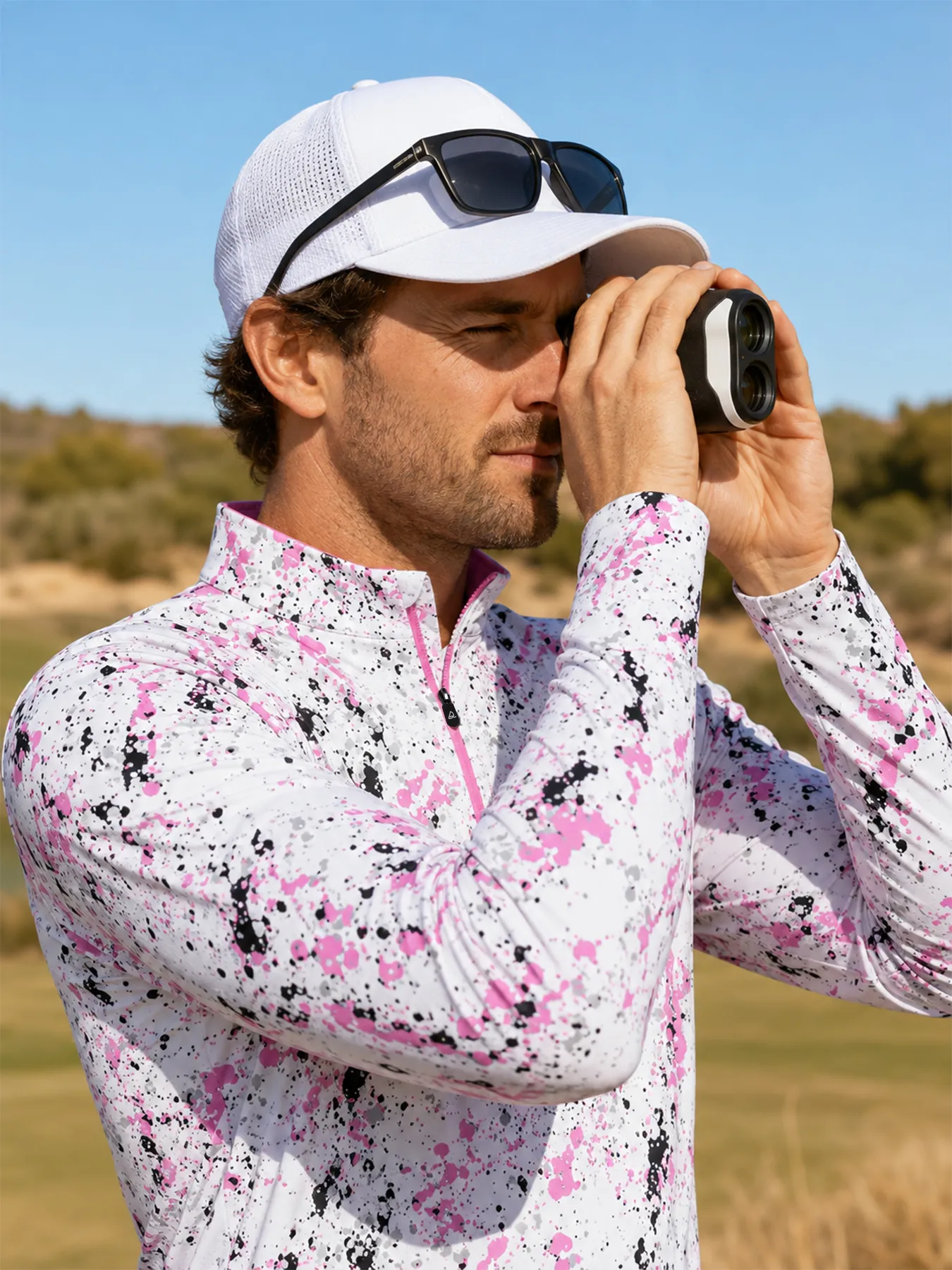 Pink Urban Splatter Quarter Zip