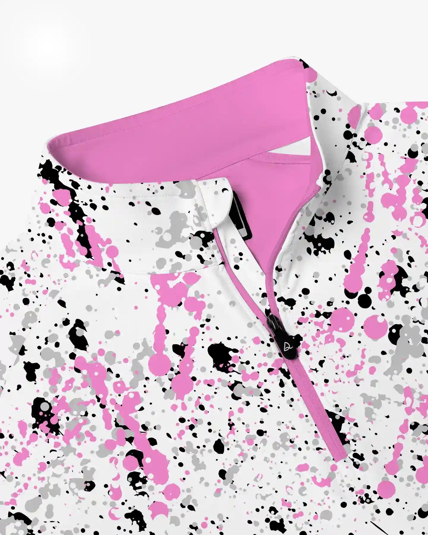 Pink Urban Splatter Quarter Zip - Deolax