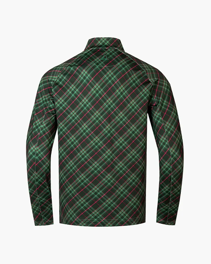 Plaid Knit Quarter Zip - Deolax