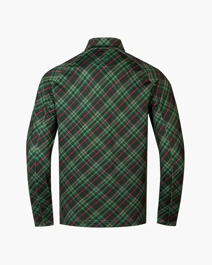 Plaid Knit Quarter Zip - Deolax
