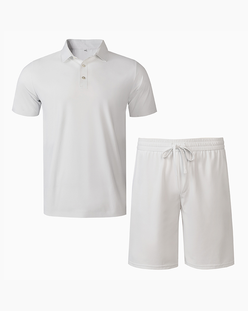 Polo Shirt and Shorts 2 Piece  Set - Deolax