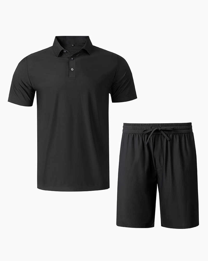 Polo Shirt and Shorts 2 Piece  Set - Deolax