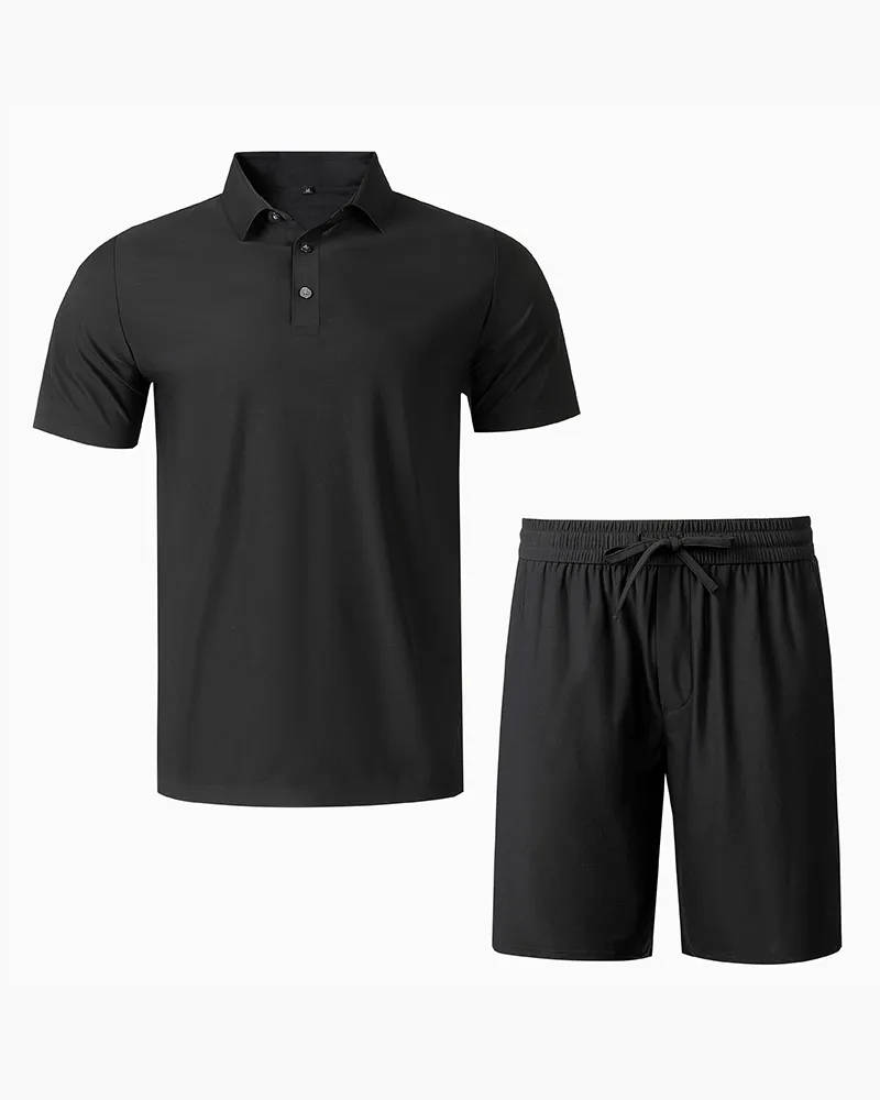 Polo Shirt and Shorts 2 Piece  Set - Deolax