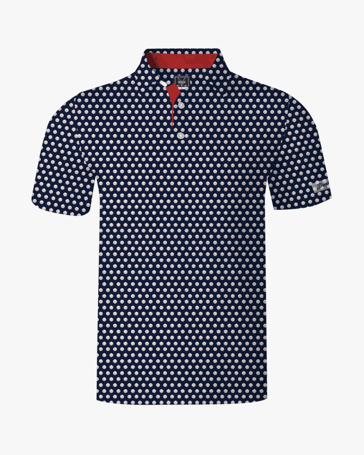 Pop Fly Baseball Polo - Navy