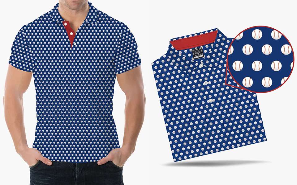 Pop Fly Baseball Polo