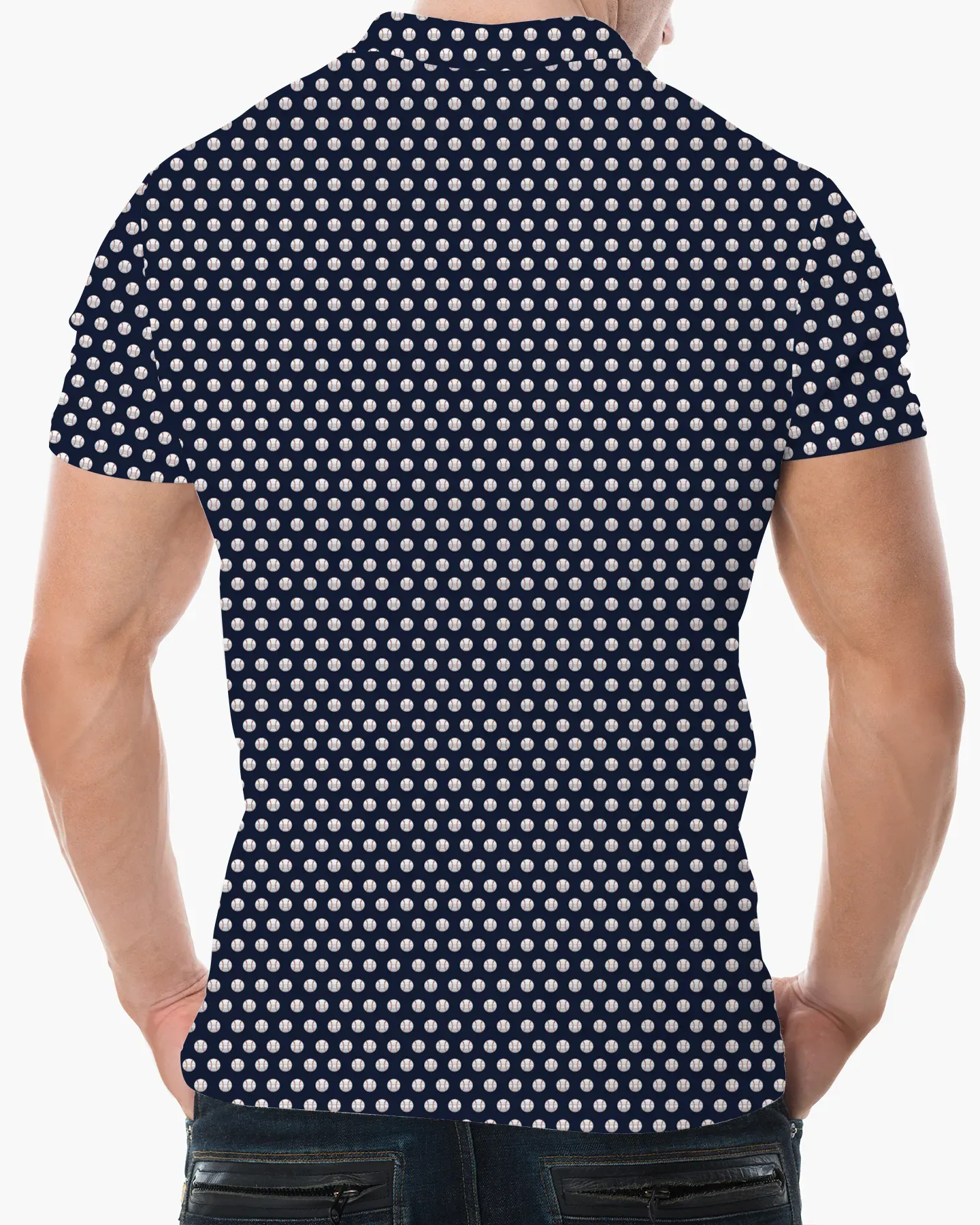 Pop Fly Navy Baseball Polo - Deolax