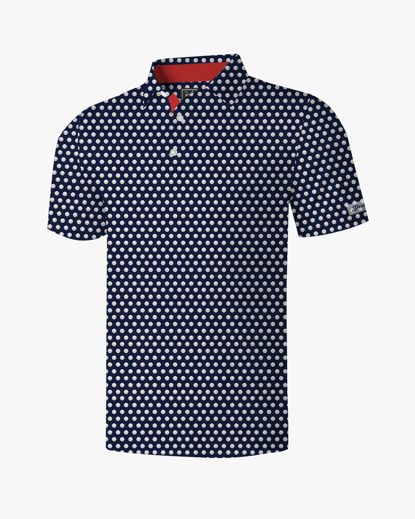 Pop Fly Navy Baseball Polo  - Deolax