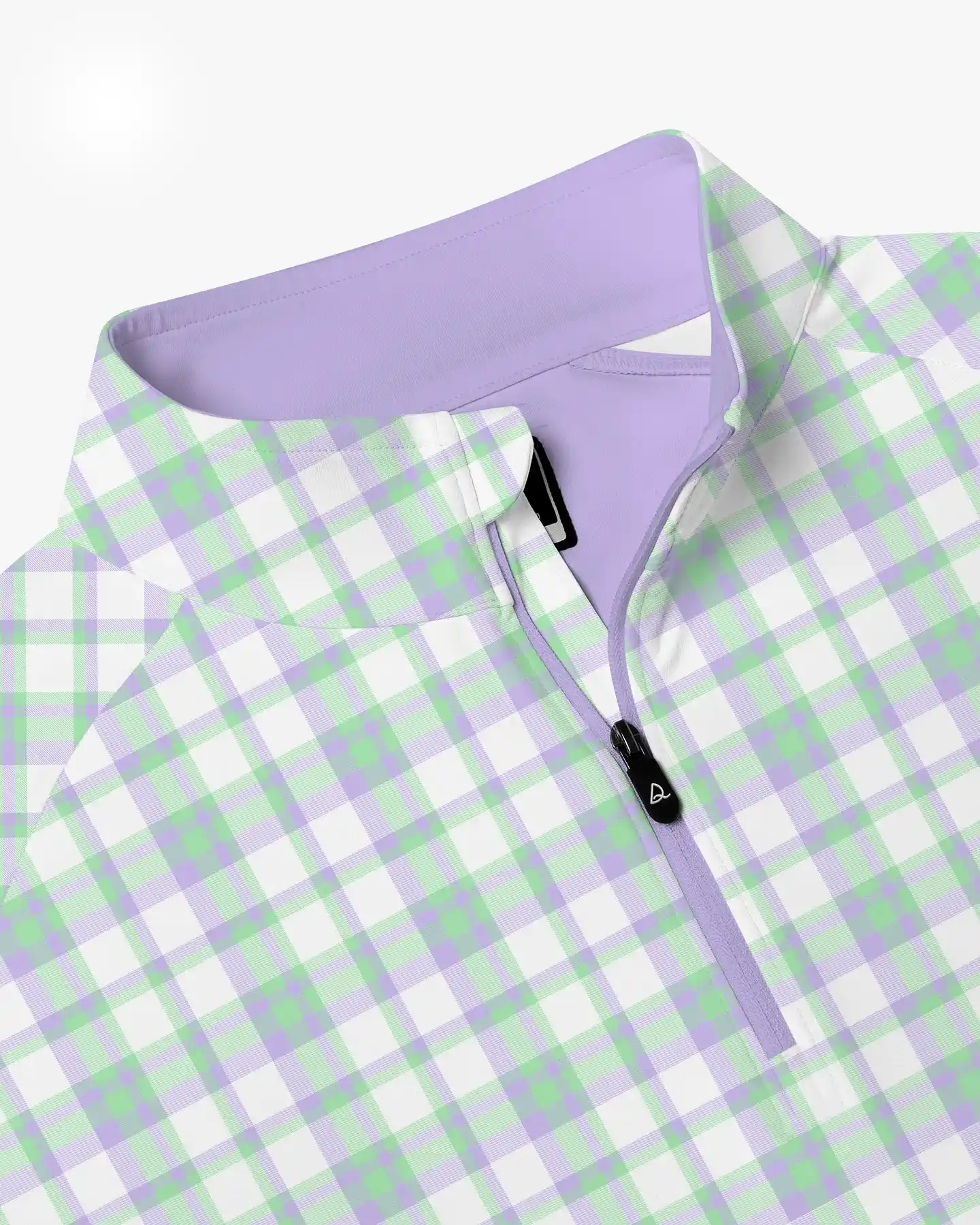 Purple Security Check Quarter Zip - Deolax