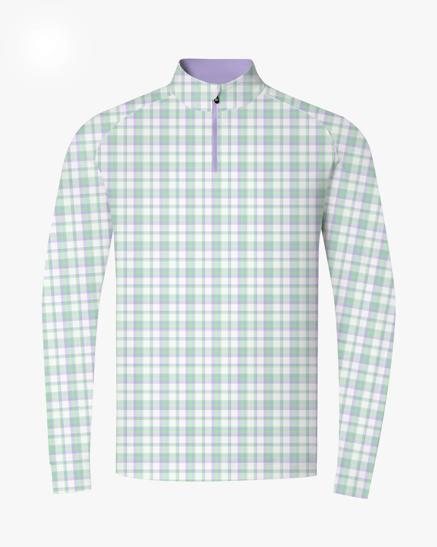 Purple Security Check Quarter Zip - Deolax