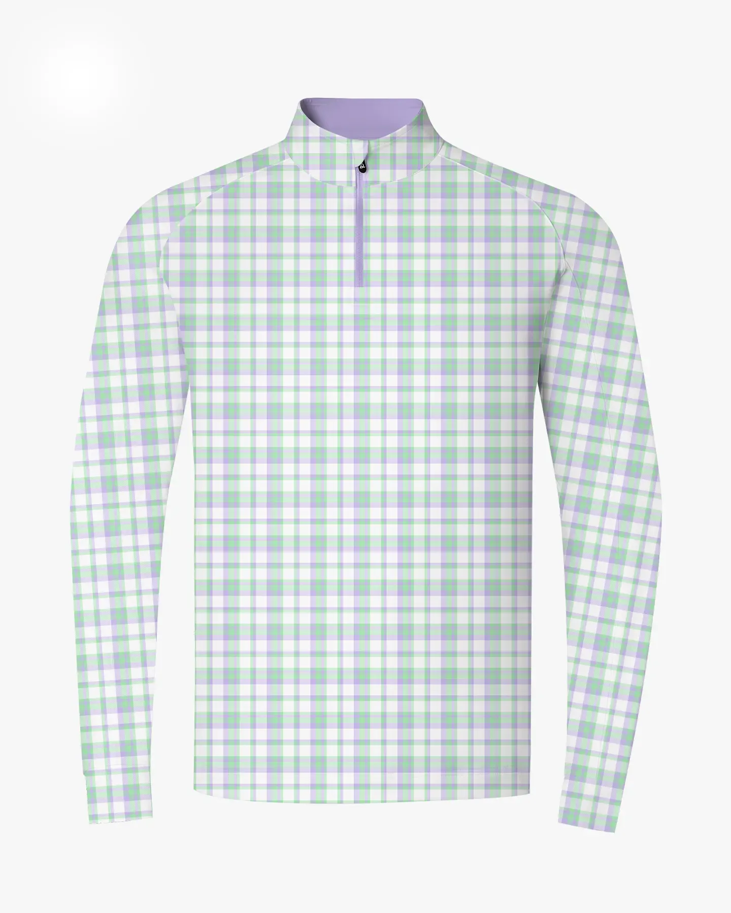 Purple Security Check Quarter Zip - Deolax