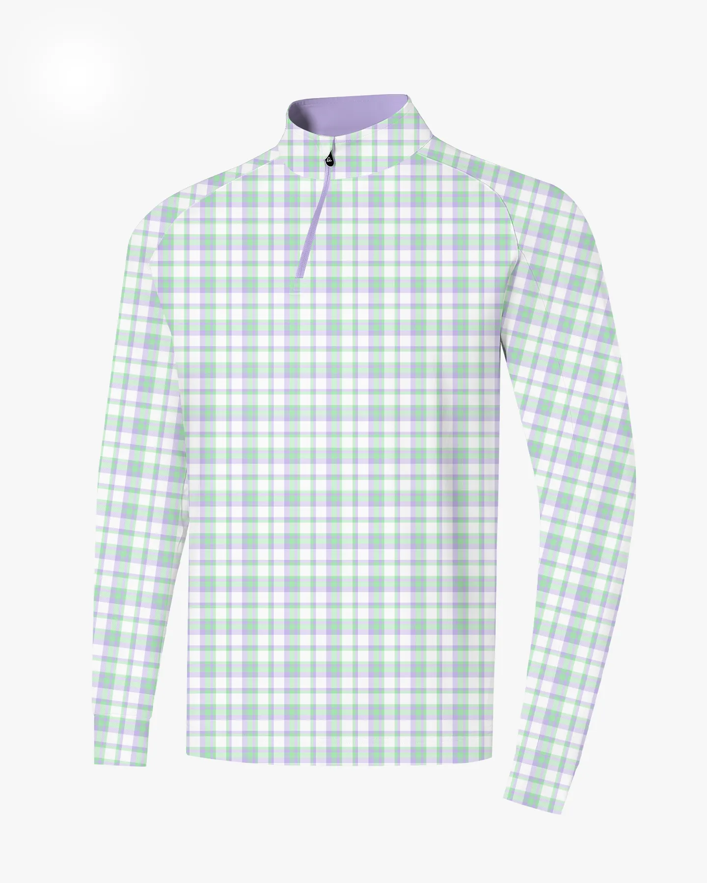 Purple Security Check Quarter Zip - Deolax