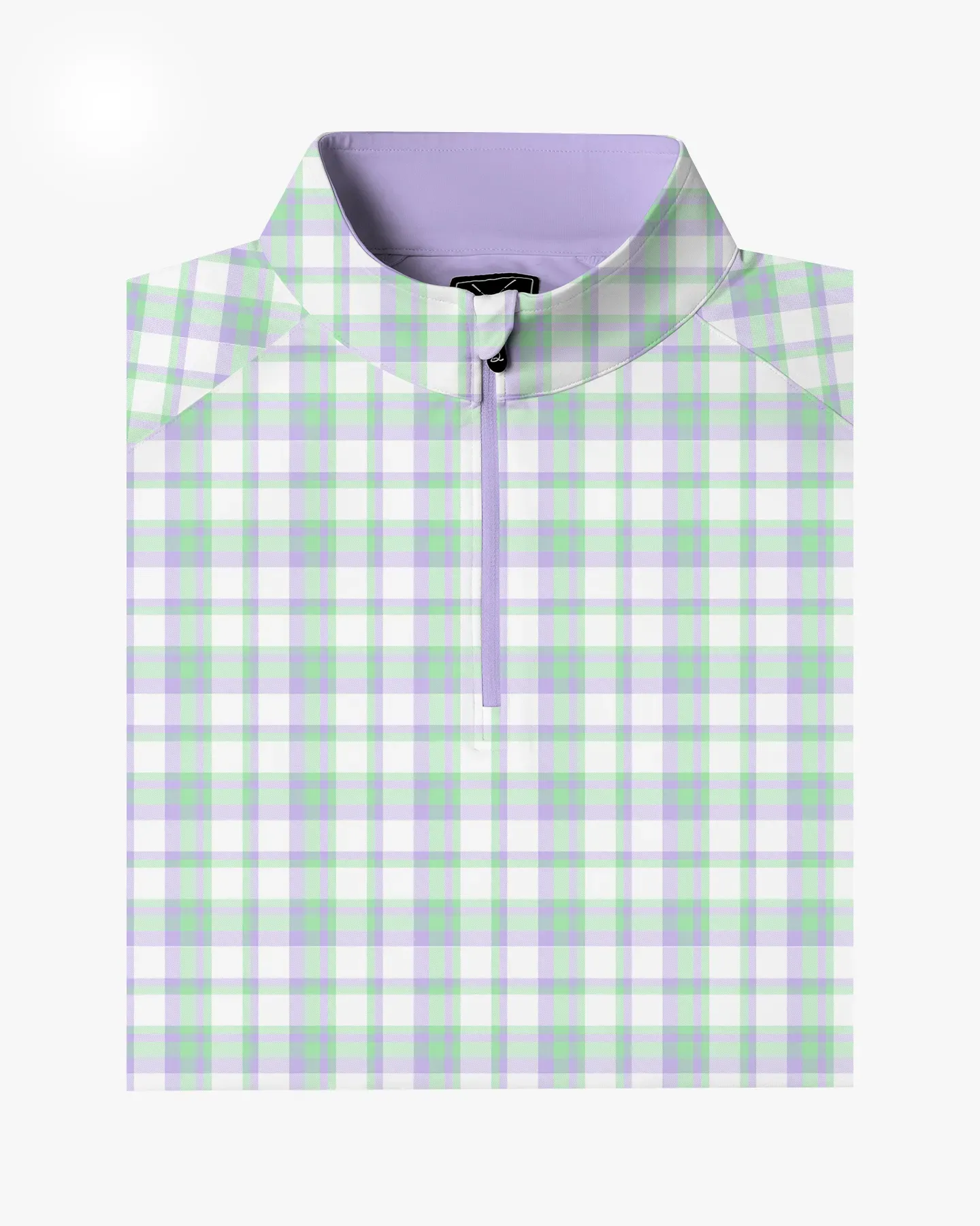 Purple Security Check Quarter Zip - Deolax