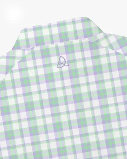 Purple Security Check Quarter Zip - Deolax