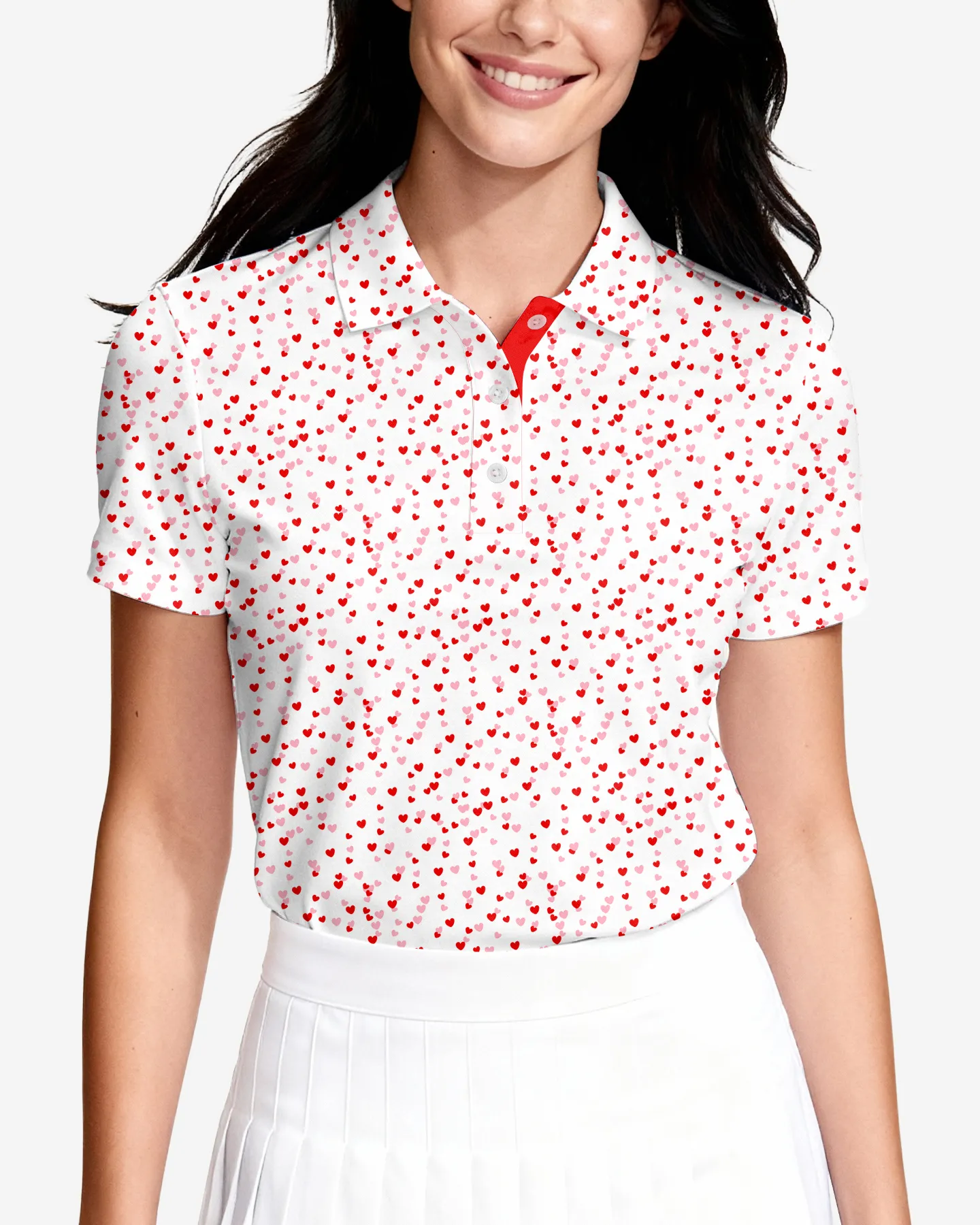 Red Heart Women's Polo - Deolax
